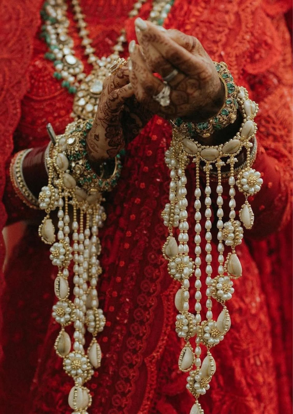 Kaleere worn by the bride (Photo: courtesy of Instagram / @wedmegood / Gautam Khullar Photography)