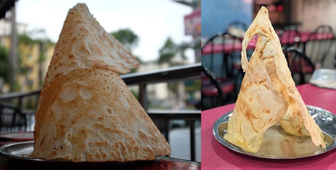 Roti Tisu, a flaky thin flatbread covered in sugar and condensed milk (Image: Buro247)