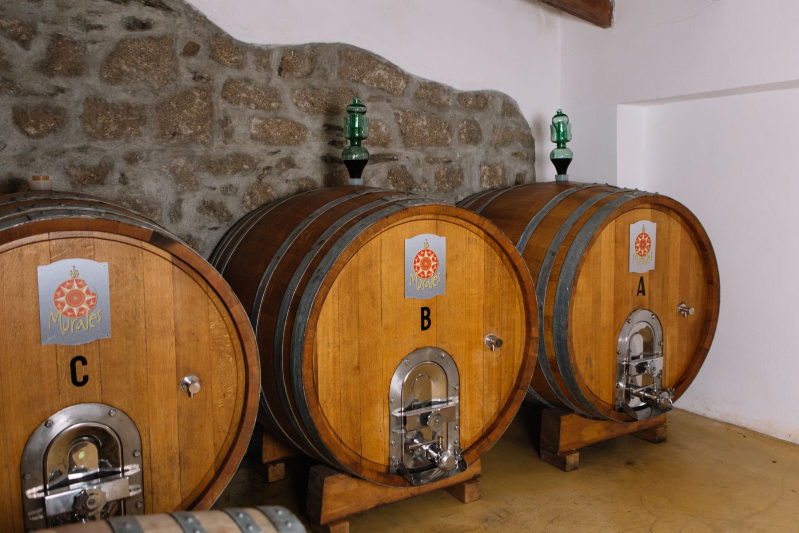 The barrel room, one of the stops on the winery and vineyard tours
