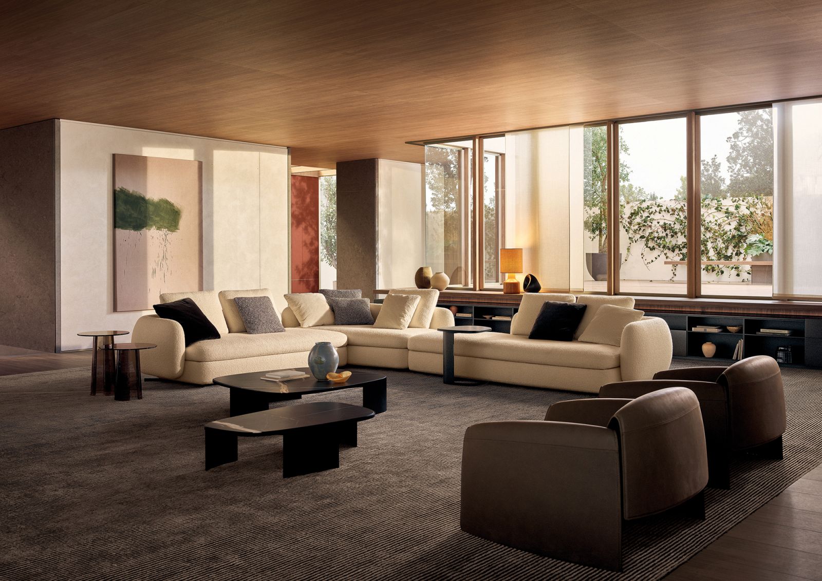 The curvaceous and enveloping Poliform Saint-Germain sofa, from Space Furniture