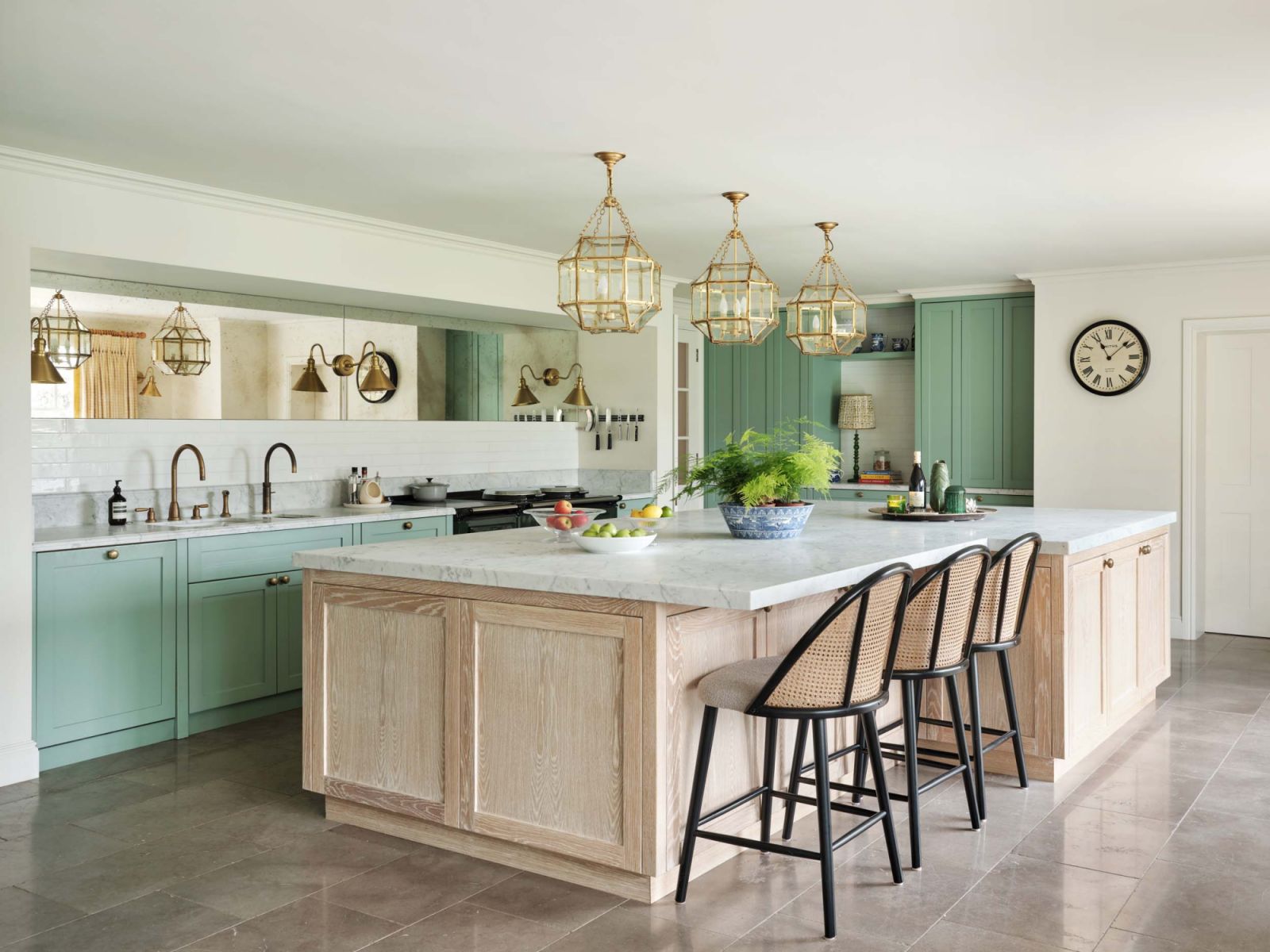 The kitchen in this St Albans, England family home designed by Lucinda Sanford
