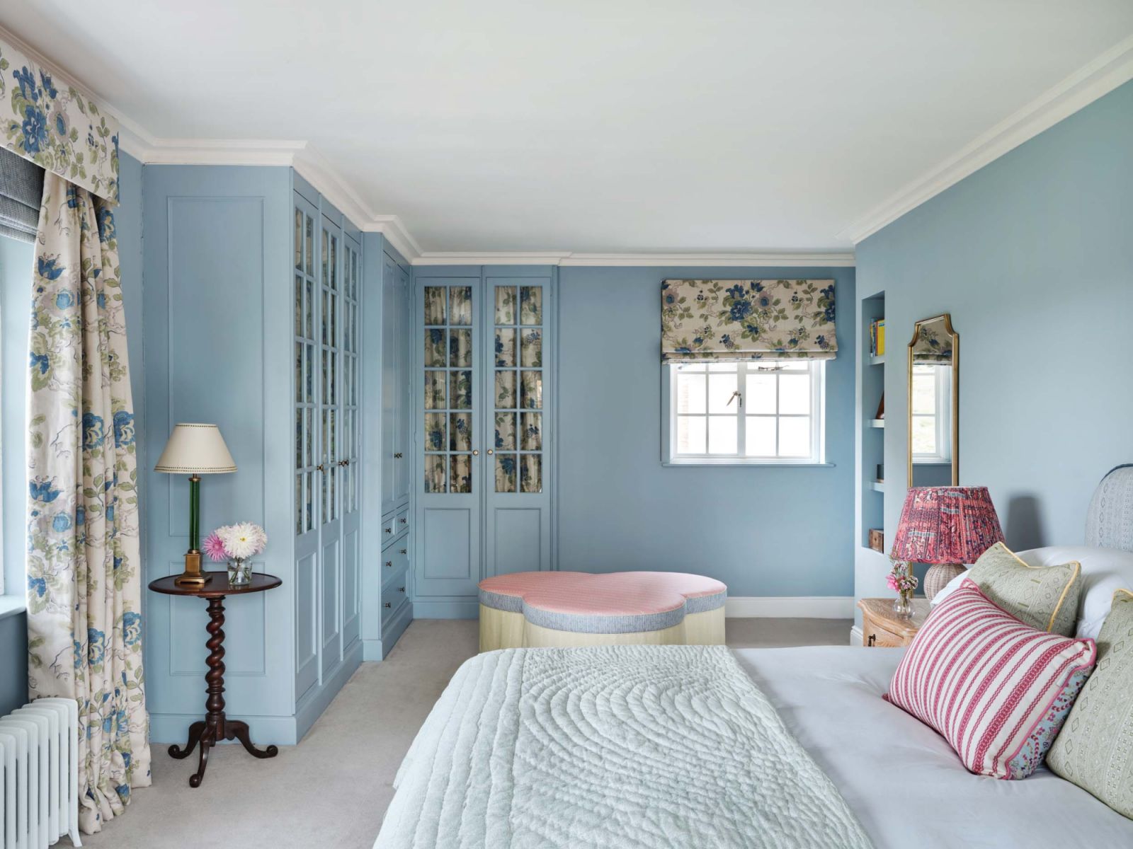 The bedroom in this St Albans, England family home designed by Lucinda Sanford