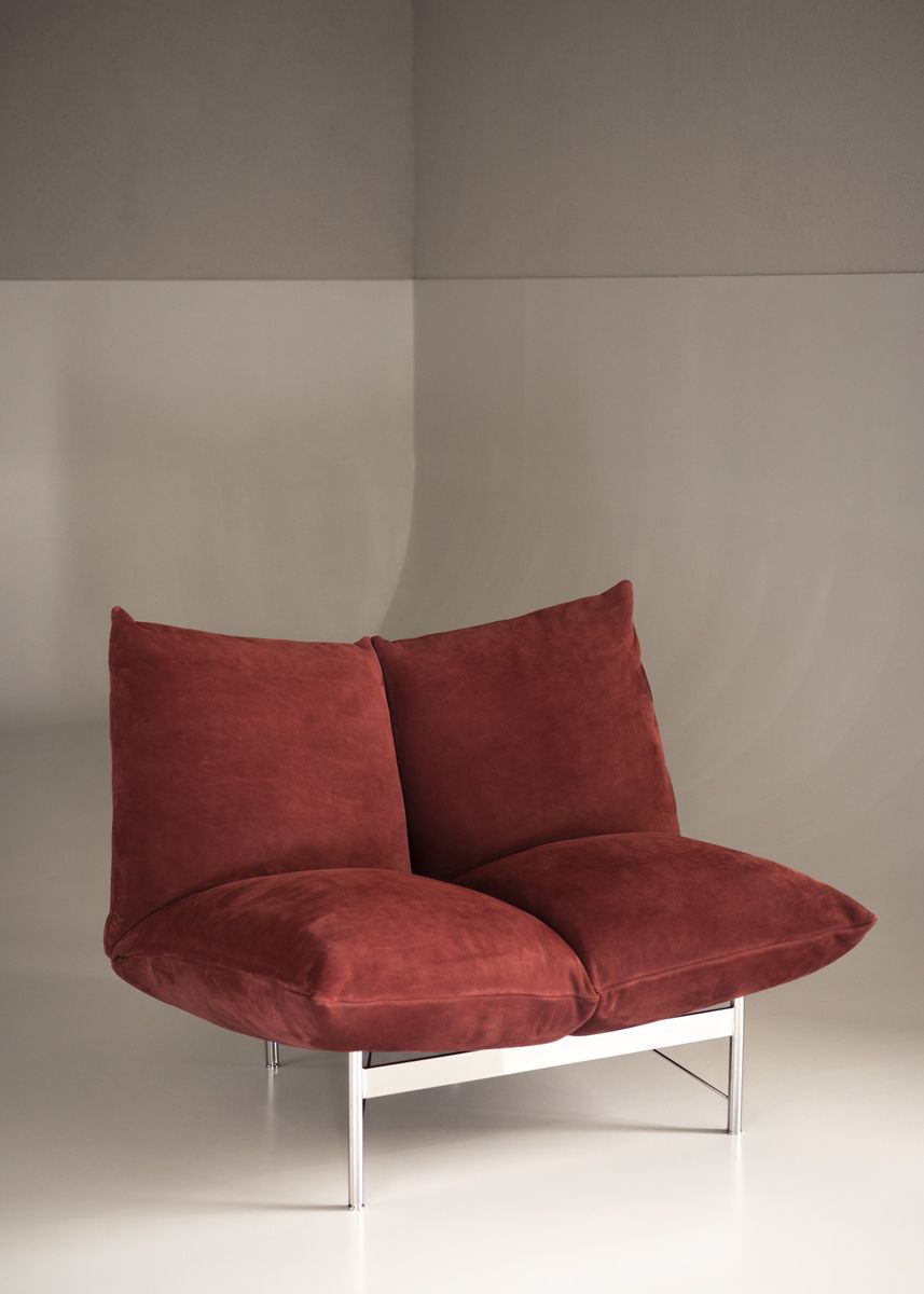 The Pillow chair was inspired by the architecture of Centre Pompidou