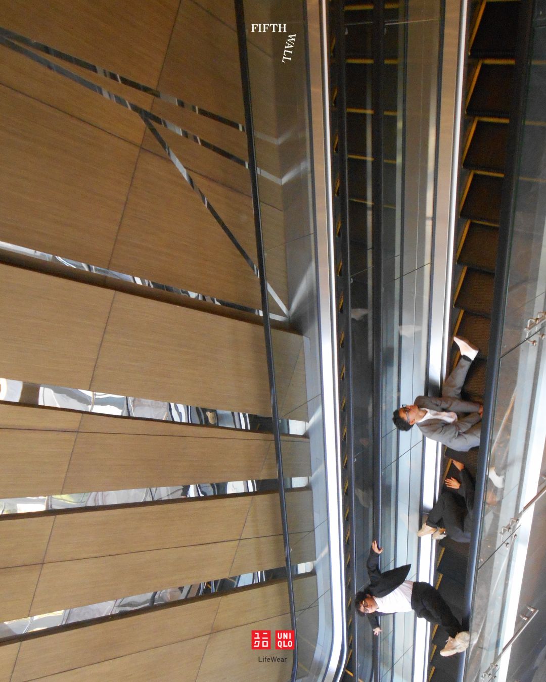 Upon arrival at the venue, guests will witness its escalators subtly transform into multiple vertical stages inhabited by dancers; seemingly stuck in place on their way up to the auditorium (Photo: Courtesy of Fifth Wall)