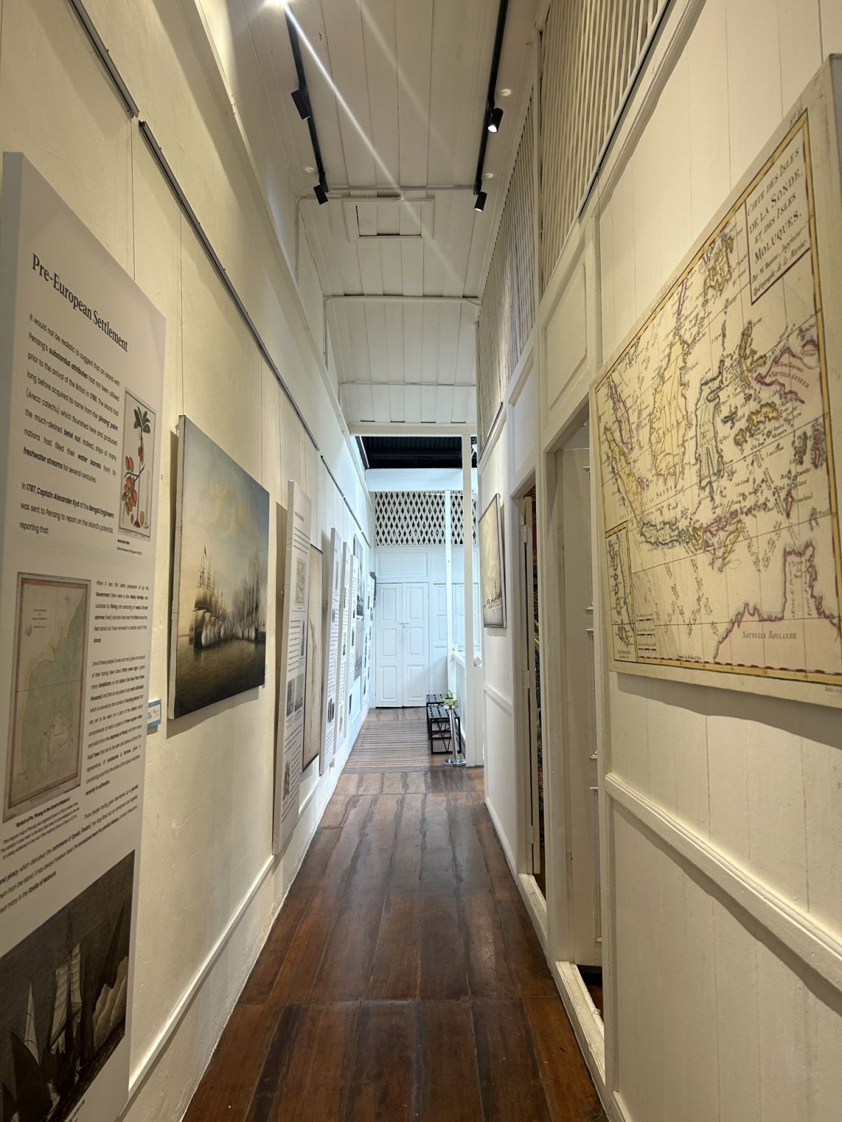 On the upstairs of the museum houses cultural artwork in a beautiful airy space