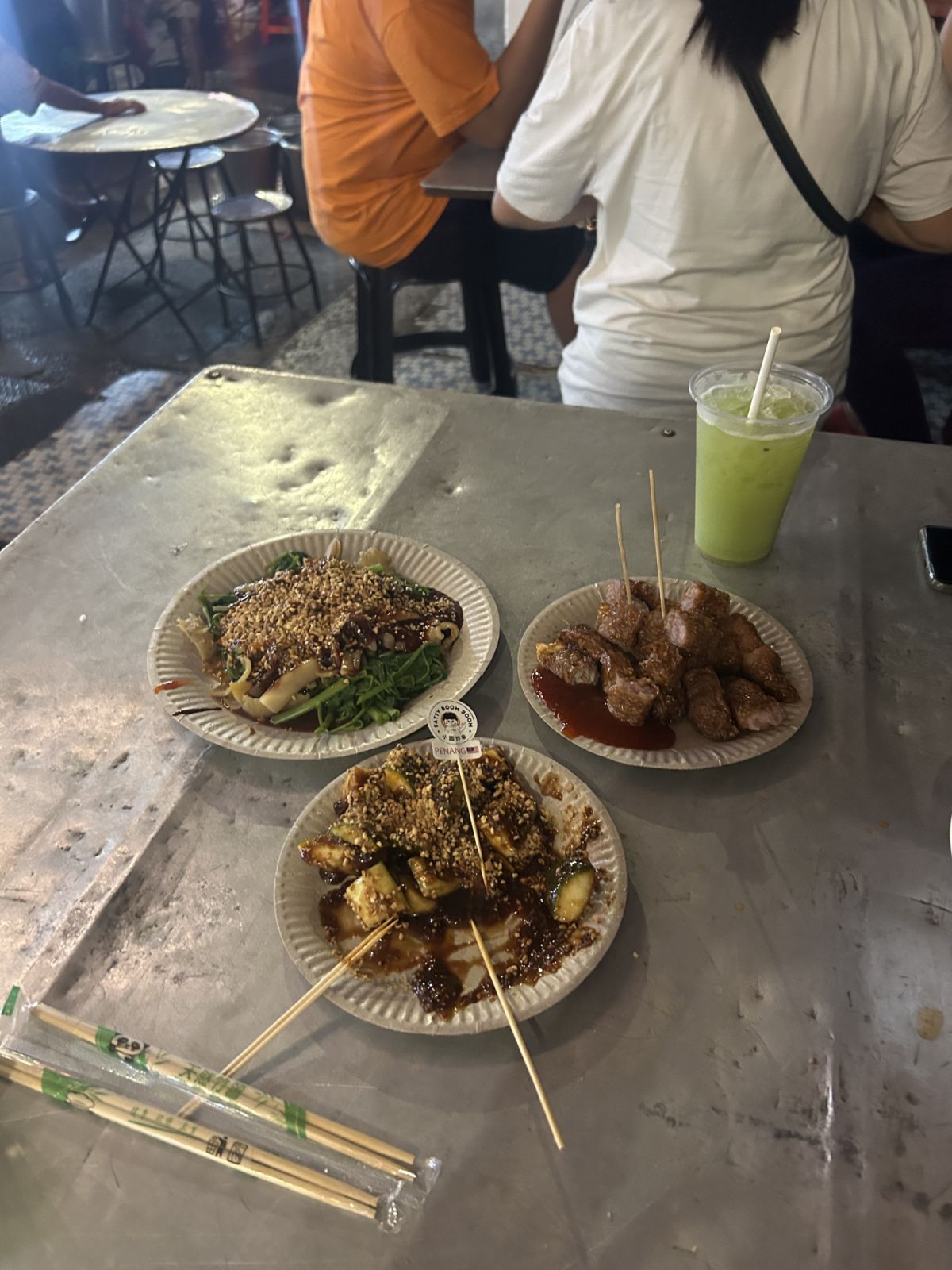 Lobak, rojak, and squid