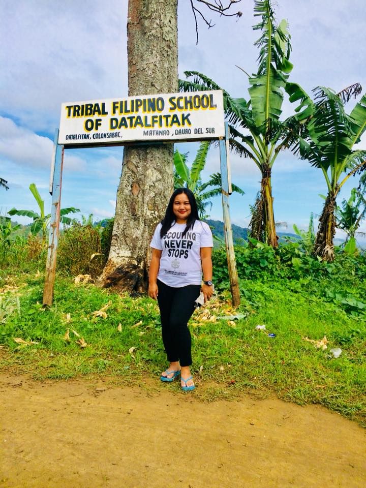 Elizabeth Quijano at the tribal Filipino school of Datalfitak