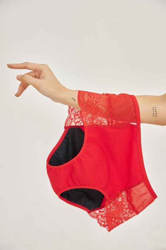 While period underwear carries a higher upfront cost, users usually begin saving money within a few months, compared to continually purchasing disposable products (Photo: courtesy of Emer)