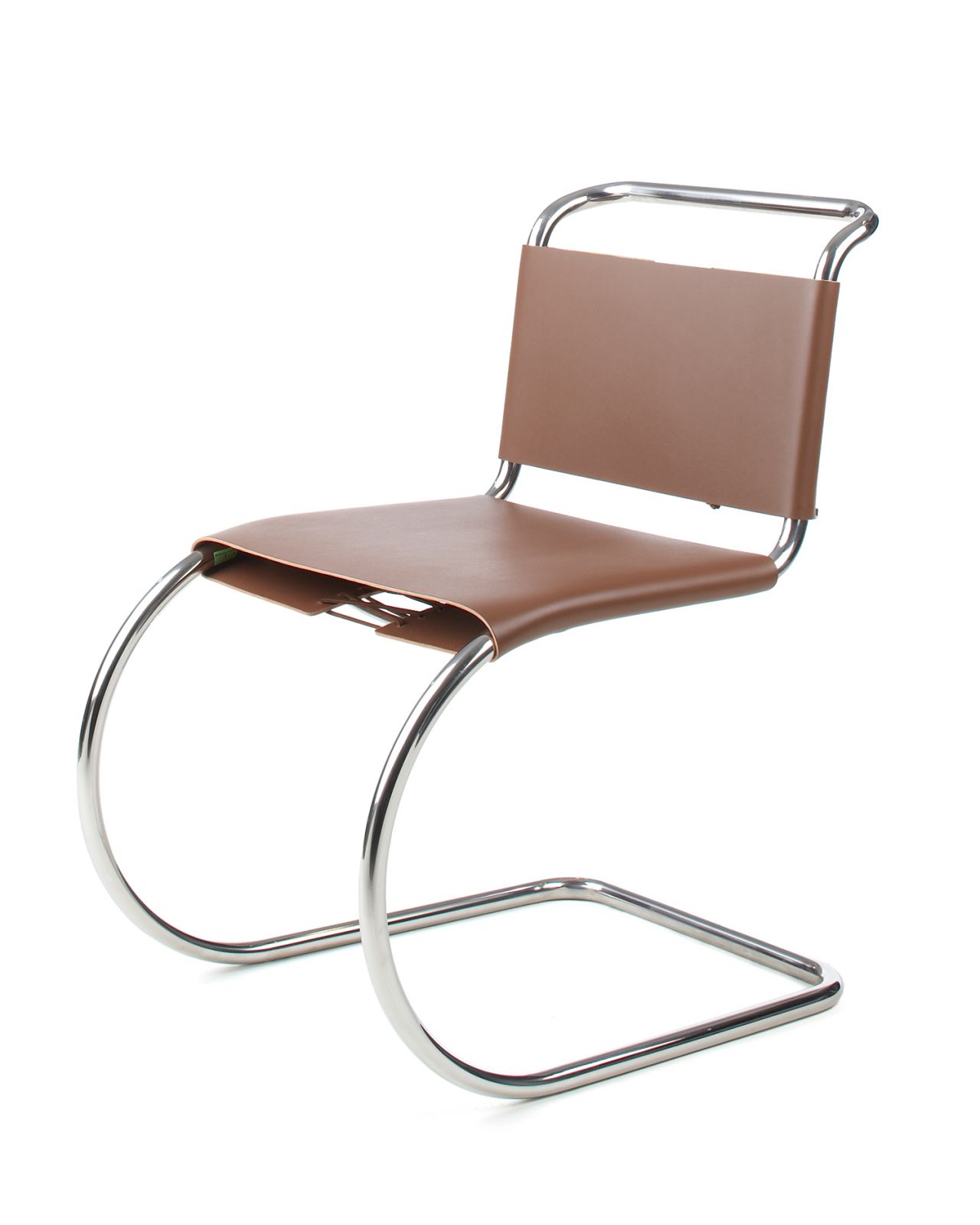 Mies van der Rohe’s MR10 chair, also known as the Weissenhof chair, exemplifies Bauhaus elegance in curved steel (Photo: Knoll)