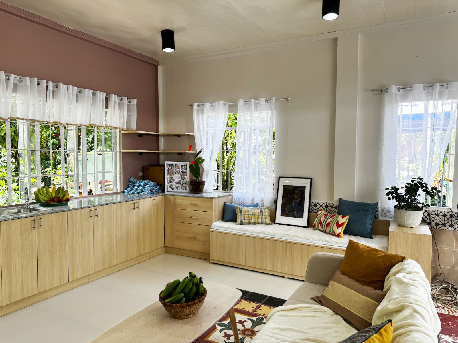 The senior citizen centre includes a kitchen area and a lounge with a flexible seating arrangement