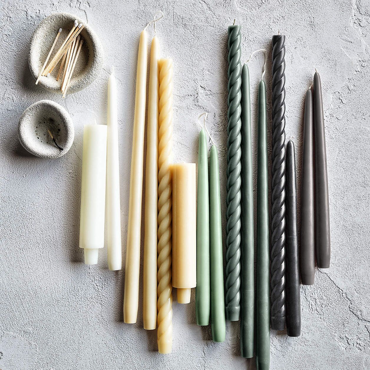 Twisted Taper Candles by Crate & Barrel, perfect for any summer tablescape