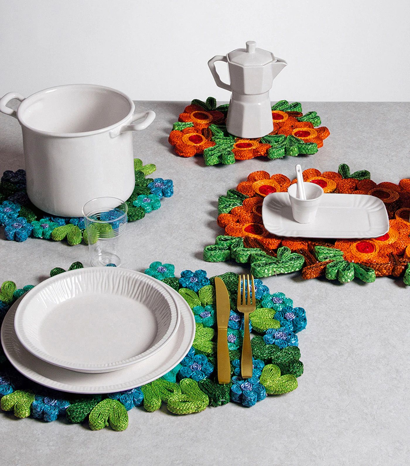 Florigraphie Collection of tablemats by Seletti, perfect for any summer tablescape