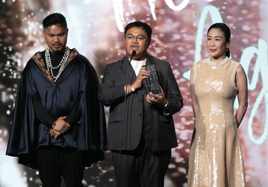 Mark LaBella, Kriz Gazmen, and Annette Gozon Valdes at the MIFF