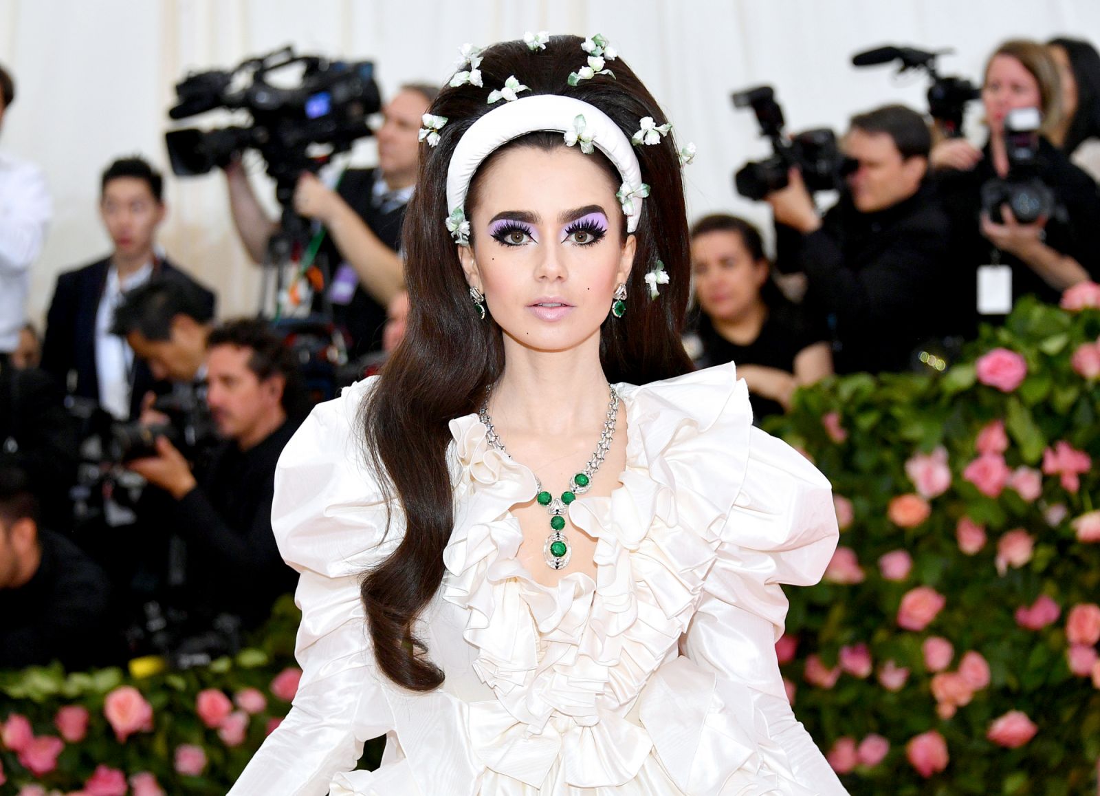 Lily Collins attends the 2019 Met Gala Celebrating Camp: Notes on Fashion at Metropolitan Museum of Art (Photo: Dia Dipasupil/FilmMagic via Getty Images)