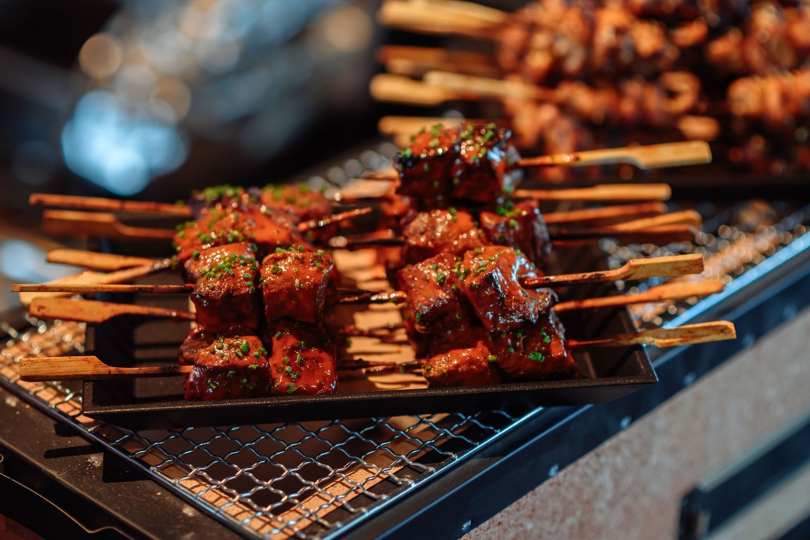 Live robata station at Sushi Samba