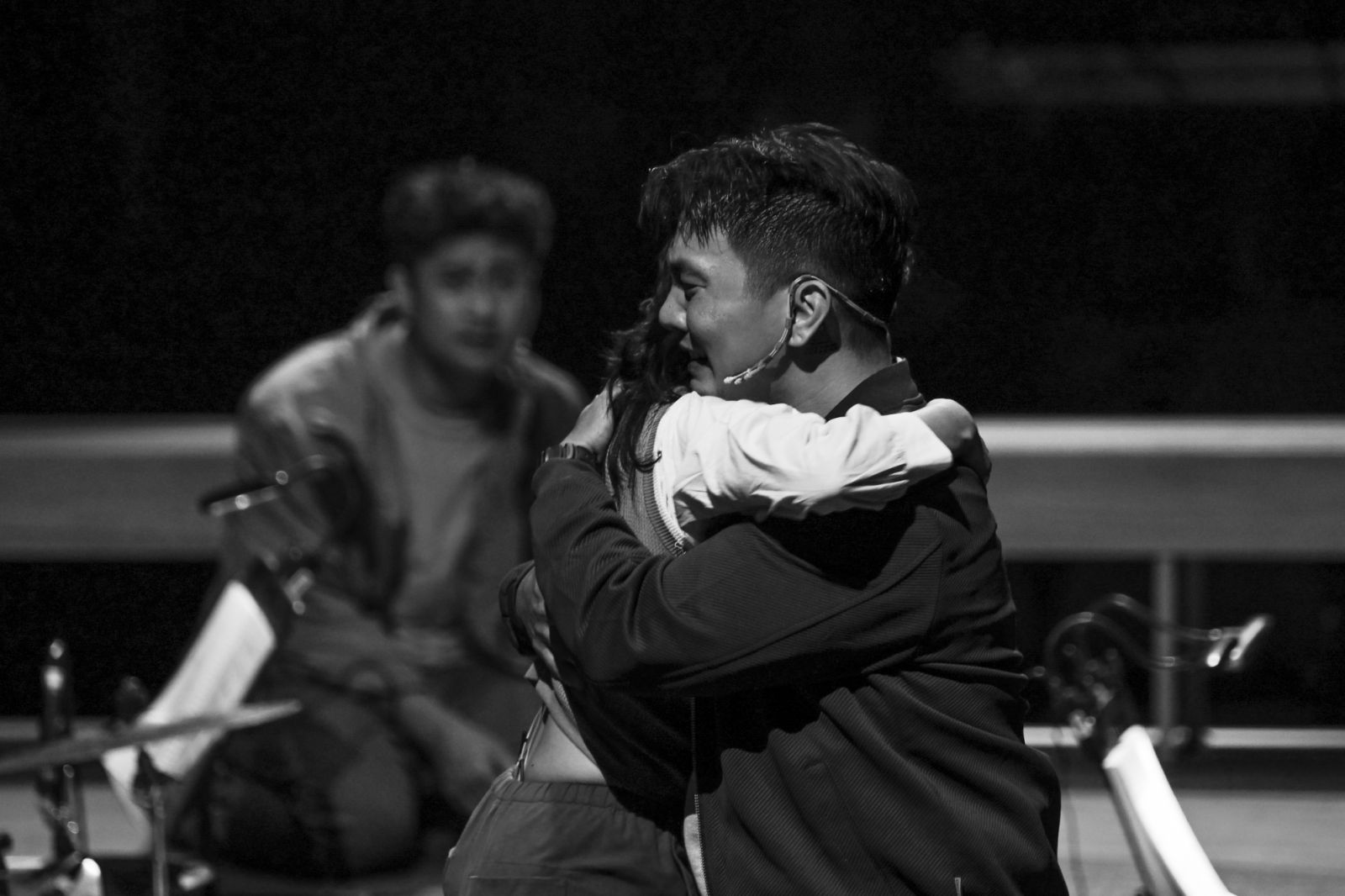 Myke Salomon, Maronne Cruz and Gio Gahol for Barefoot Theatre Collaborative’s ‘We Aren’t Kids Anymore’ (Photo: Kyle Venturillo; courtesy of Barefoot Theatre Collaborative)