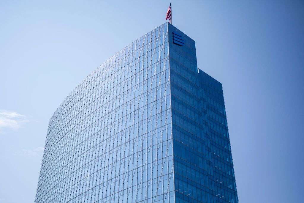 RICHMOND, VA - JULY 06: The Dominion Energy headquarters is pictured on July 6, 2020 in Richmond, Virginia. Warren Buffetts Berkshire Hathaway acquired the Richmond based power company in a $10 billion deal. (Photo by Zach Gibson/Getty Images)