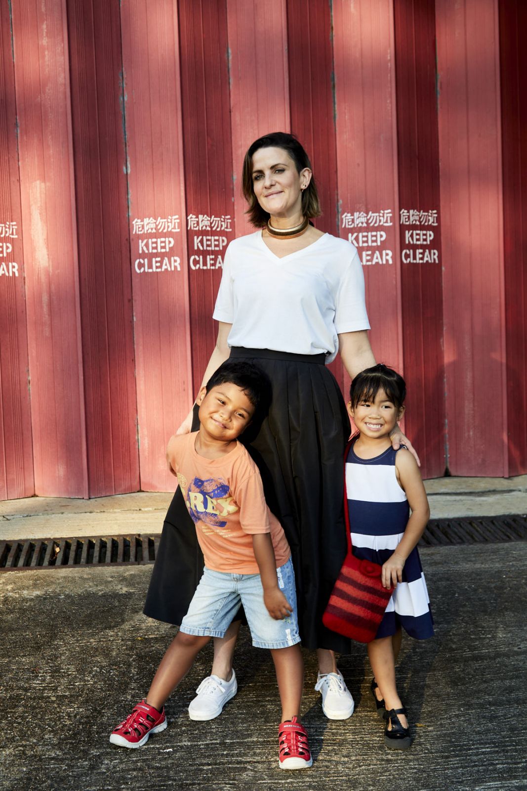 Kathryn Weaver with her children Max and Roxie (Photo: Alex Macro)