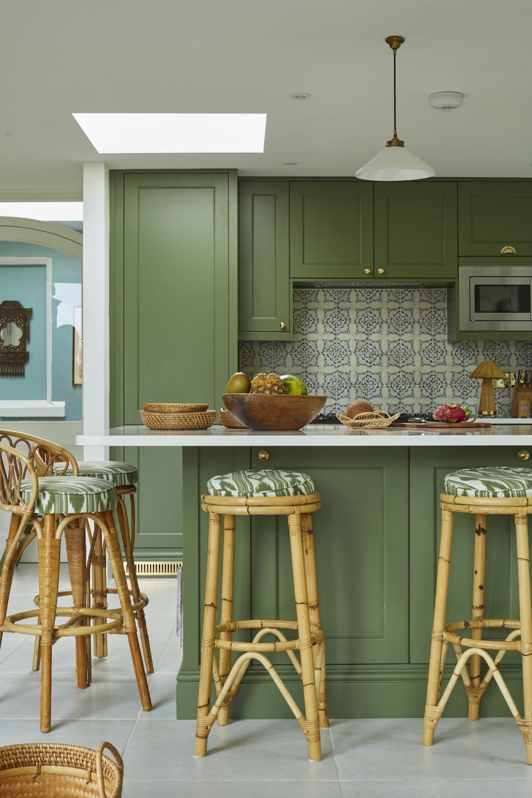 Kate Sbuttoni's kitchen clad in soothing earth tones