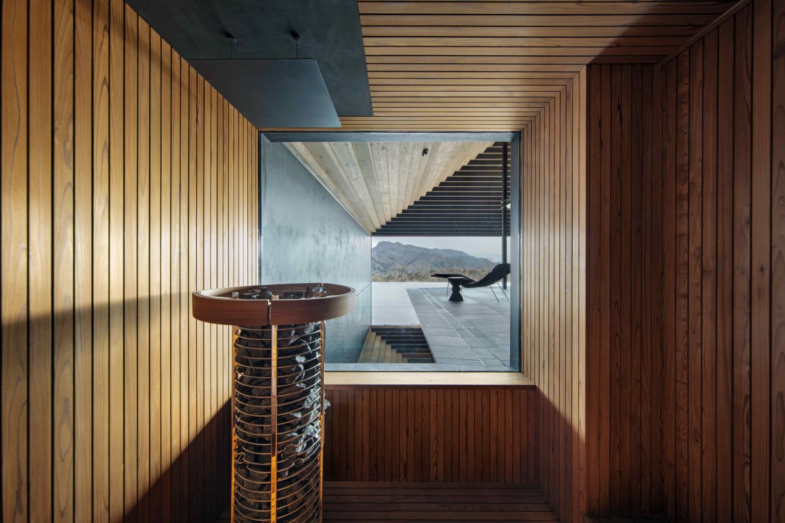 Wellness features include a private sauna