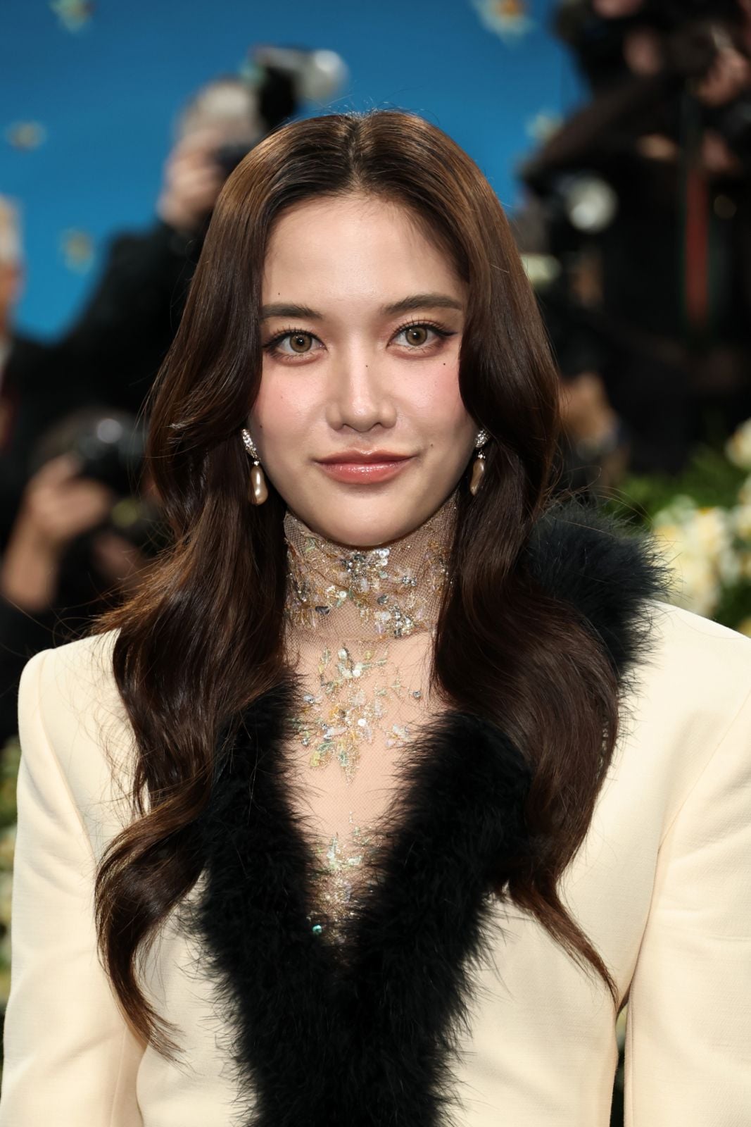 NEW YORK, NEW YORK - MAY 05: Freen Sarocha attends the 2025 Met Gala Celebrating "Superfine: Tailoring Black Style" at Metropolitan Museum of Art on May 05, 2025 in New York City.  (Photo by Jamie McCarthy/Getty Images)