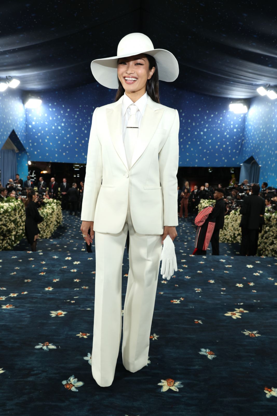 NEW YORK, NEW YORK - MAY 05: Anna Sawai attends the 2025 Met Gala Celebrating "Superfine: Tailoring Black Style" at Metropolitan Museum of Art on May 05, 2025 in New York City. (Photo by Kevin Mazur/MG25/Kevin Mazur/Getty Images for The Met Museum/Vogue)