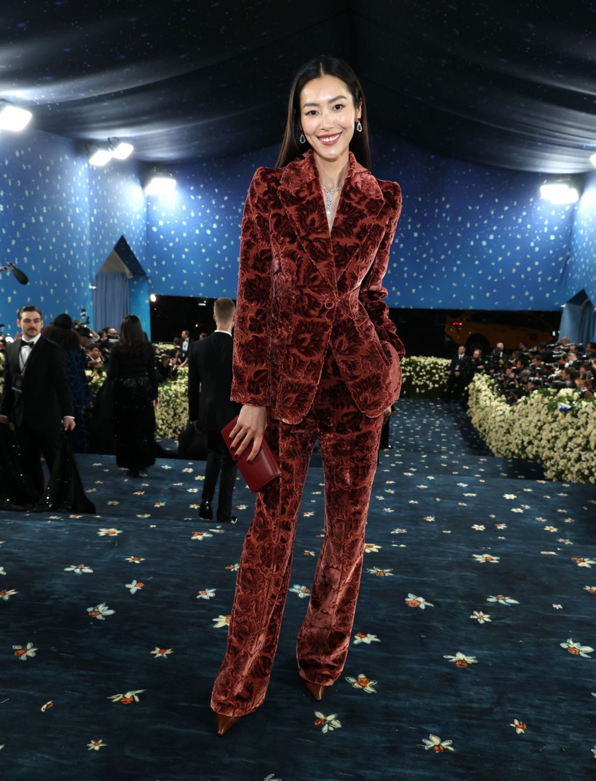 NEW YORK, NEW YORK - MAY 05: Liu Wen attends the 2025 Met Gala Celebrating "Superfine: Tailoring Black Style" at Metropolitan Museum of Art on May 05, 2025 in New York City. (Photo by Kevin Mazur/MG25/Kevin Mazur/Getty Images for The Met Museum/Vogue)