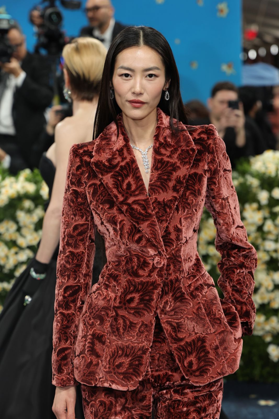 NEW YORK, NEW YORK - MAY 05: Liu Wen attends the 2025 Met Gala Celebrating "Superfine: Tailoring Black Style" at Metropolitan Museum of Art on May 05, 2025 in New York City.  (Photo by Savion Washington/Getty Images)