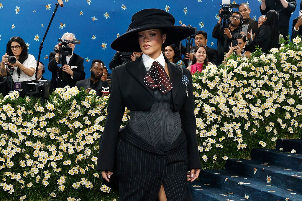 NEW YORK, NEW YORK - MAY 05: Rihanna attends "Superfine: Tailoring Black Style", the 2025 Costume Institute Benefit, at Metropolitan Museum of Art on May 05, 2025 in New York City. (Photo by Taylor Hill/Getty Images)
