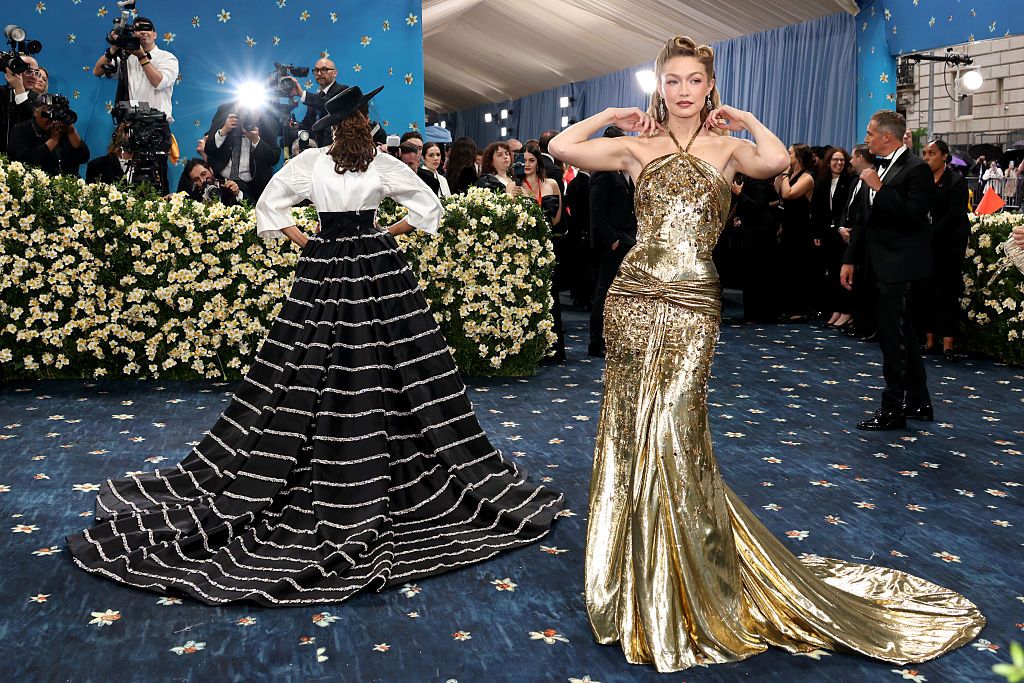 NEW YORK, NEW YORK - MAY 05: Gigi Hadid attends the 2025 Met Gala Celebrating "Superfine: Tailoring Black Style" at Metropolitan Museum of Art on May 05, 2025 in New York City. (Photo by John Shearer/WireImage)
