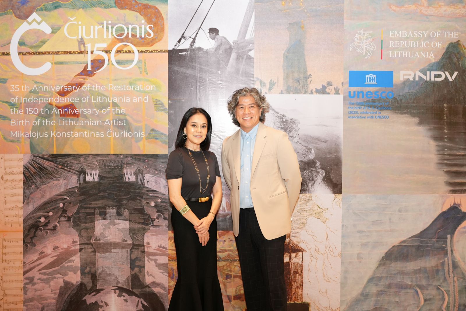 Rhoda Campos Aldanese, Dennis Lustico (Photo: Courtesy of the Embassy of Lithuania)