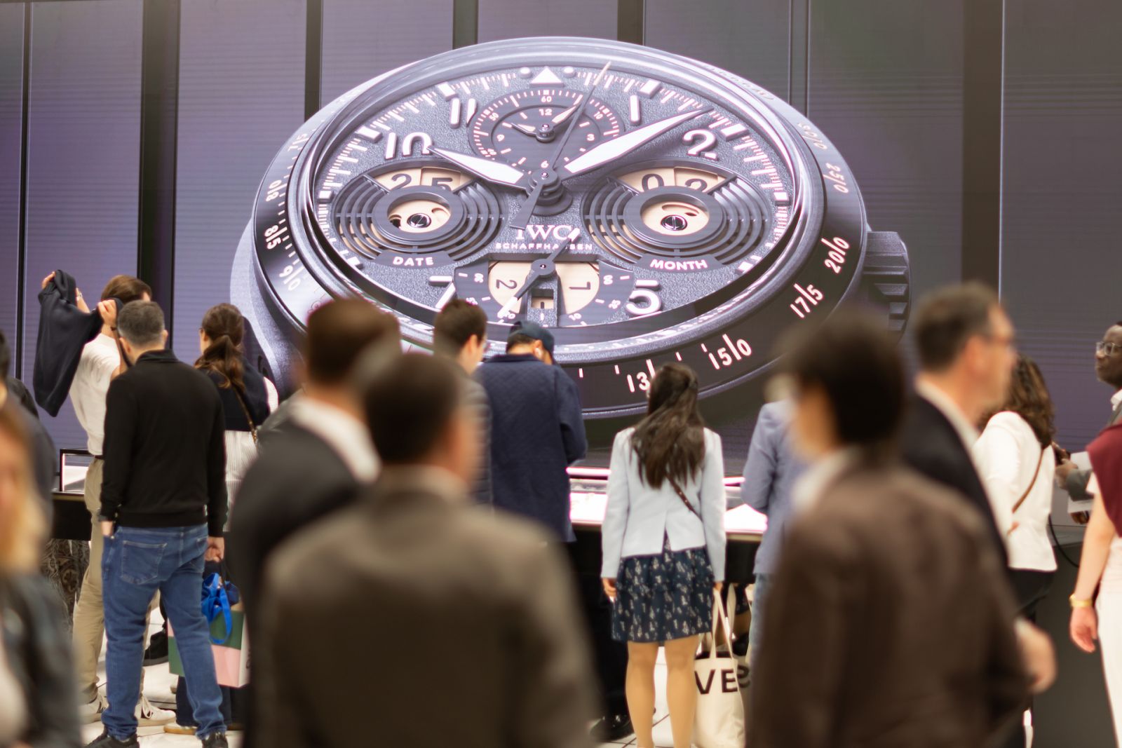 The IWC booth at Watches and Wonders 2025 (Photo: WWGF/KEYSTONE/Pierre Albouy)