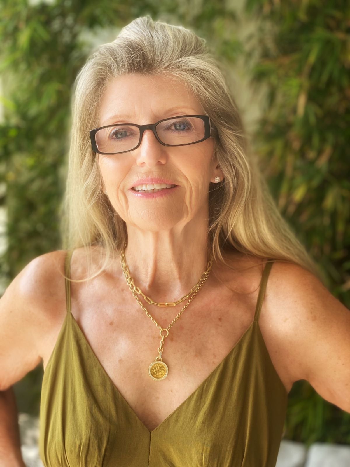 Shafie’s mother Libby Shafie wearing the Signature Medallion (Photo: courtesy of Chantel Shafie)