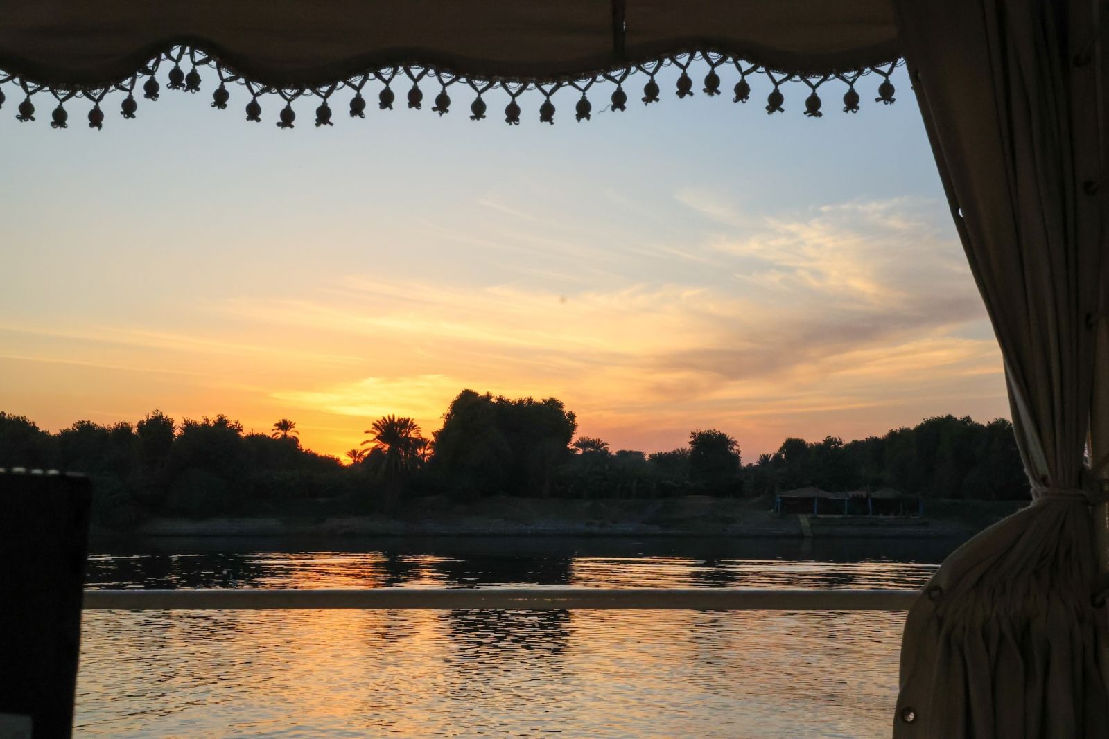 The Nile River at sunset