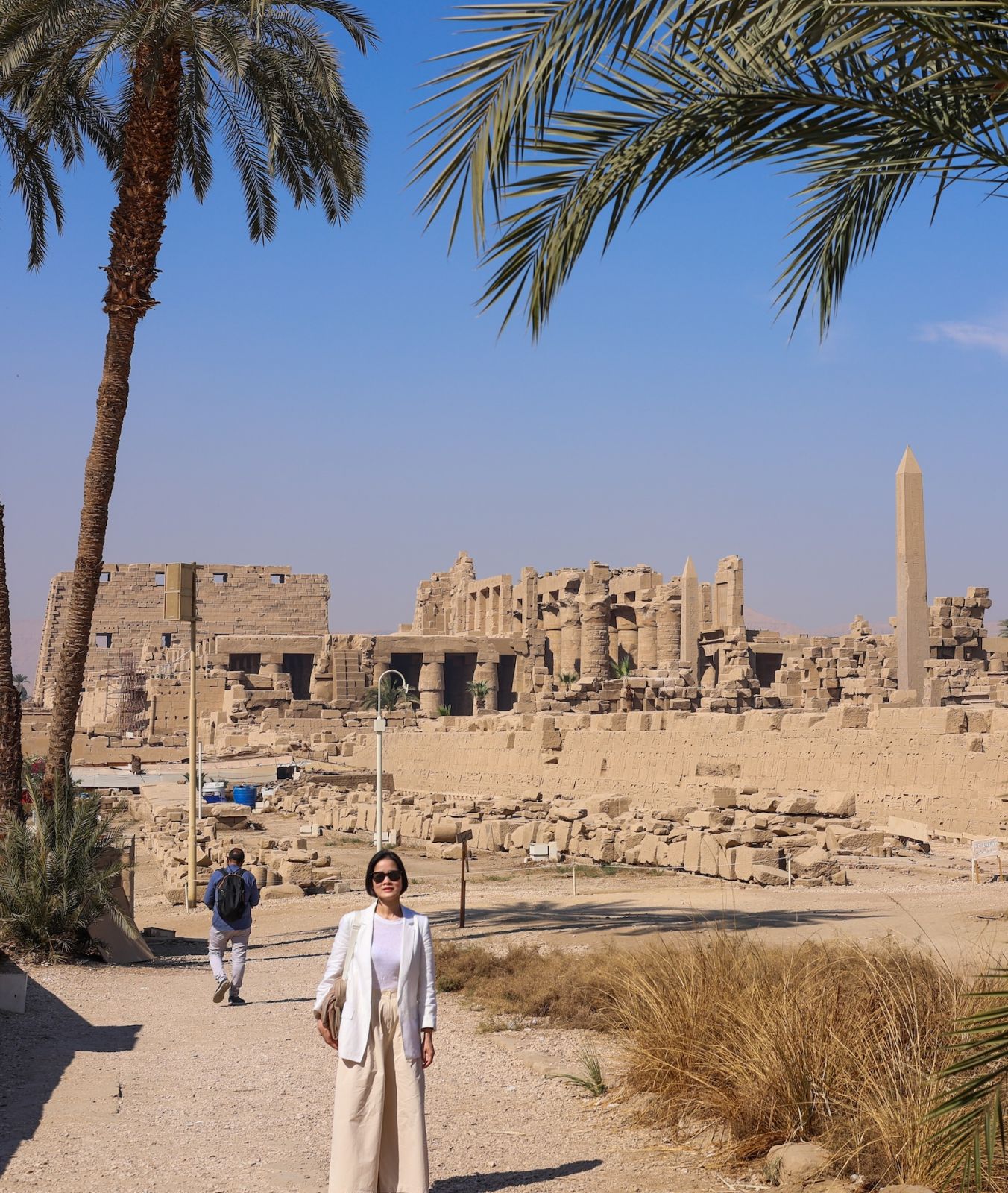 Exploring the ruins of Ancient Egyptian architecture