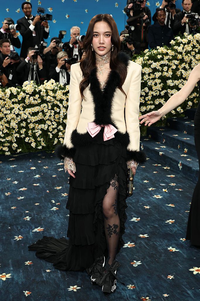NEW YORK, NEW YORK - MAY 05: Freen Sarocha attends the 2025 Met Gala Celebrating "Superfine: Tailoring Black Style" at Metropolitan Museum of Art on May 05, 2025 in New York City. (Photo by Jamie McCarthy/Getty Images)