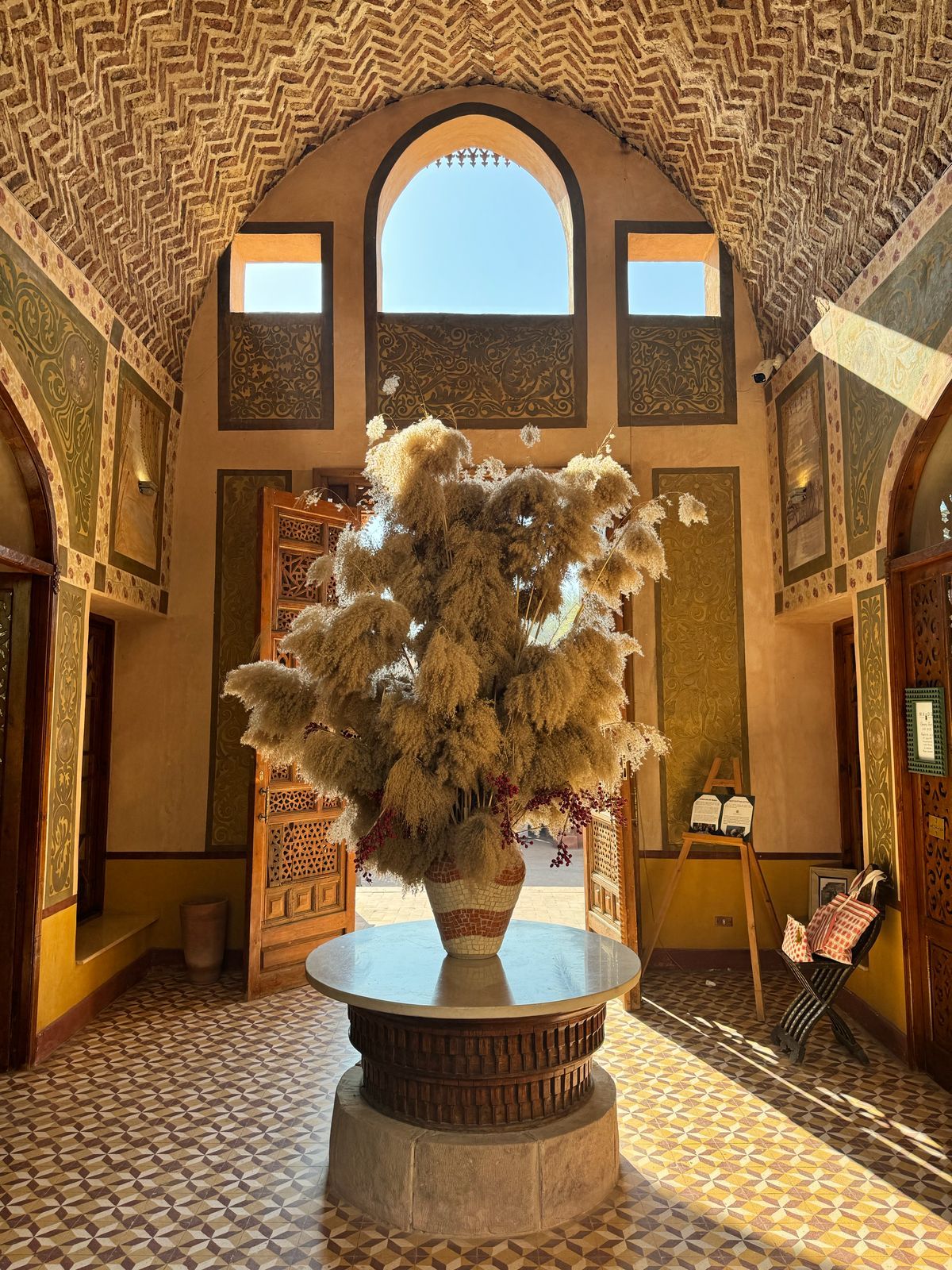 The lobby at the spectacular Al Moudira