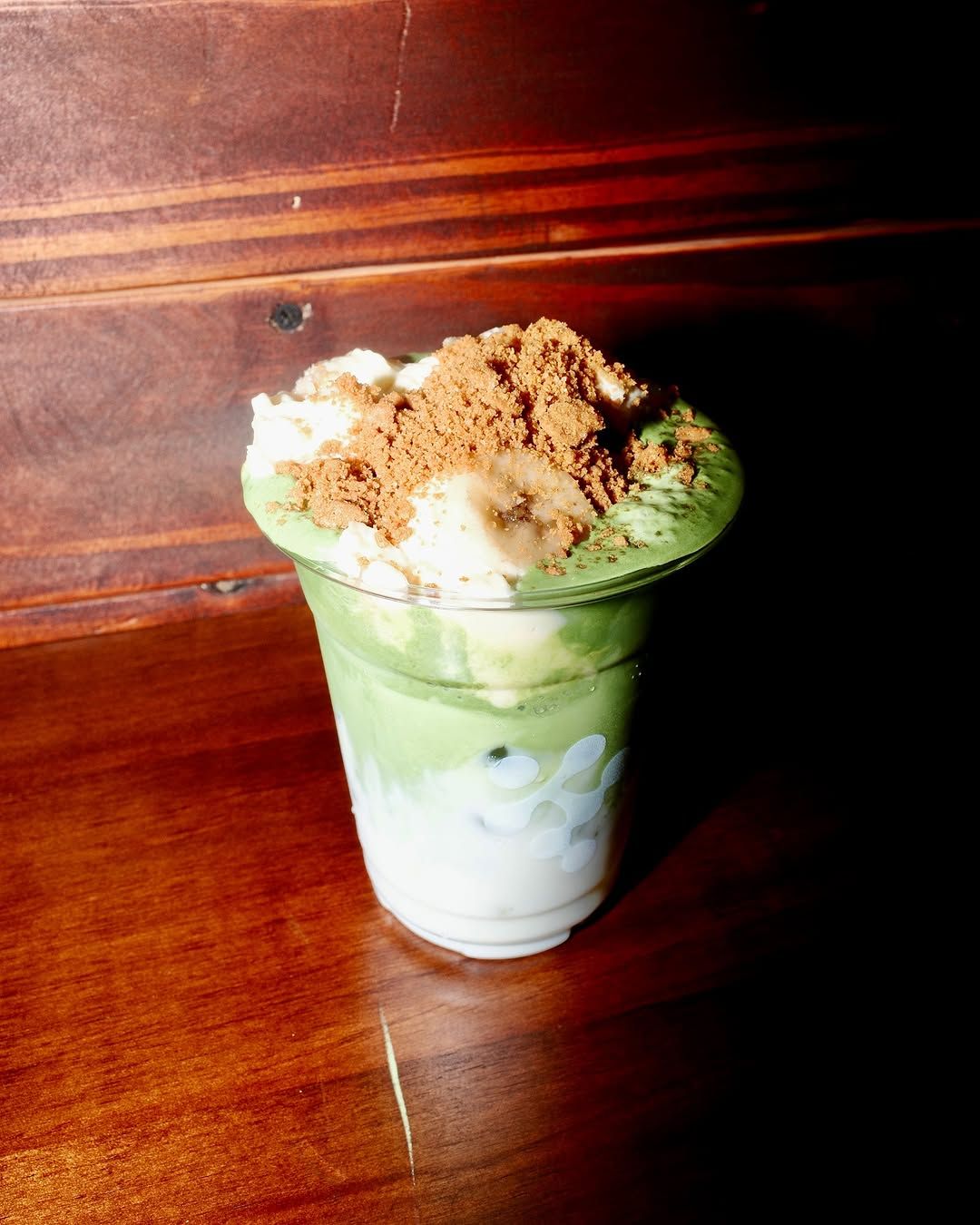 The matcha banana pudding from Haus Coffee. Photo: Haus Coffee