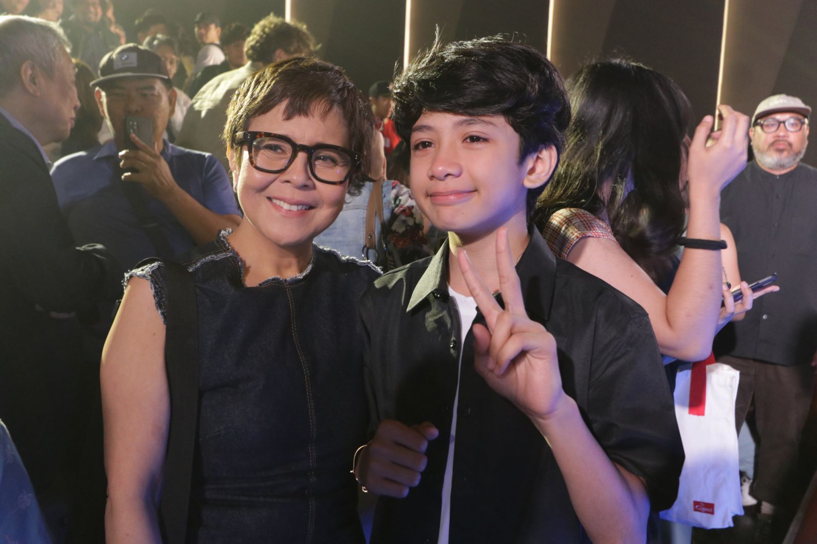 Actors Dolly de Leon and Enzo Osorio pose for a photo at the Cinemalaya awards night last year (Photo: Cultural Center of the Philippines)