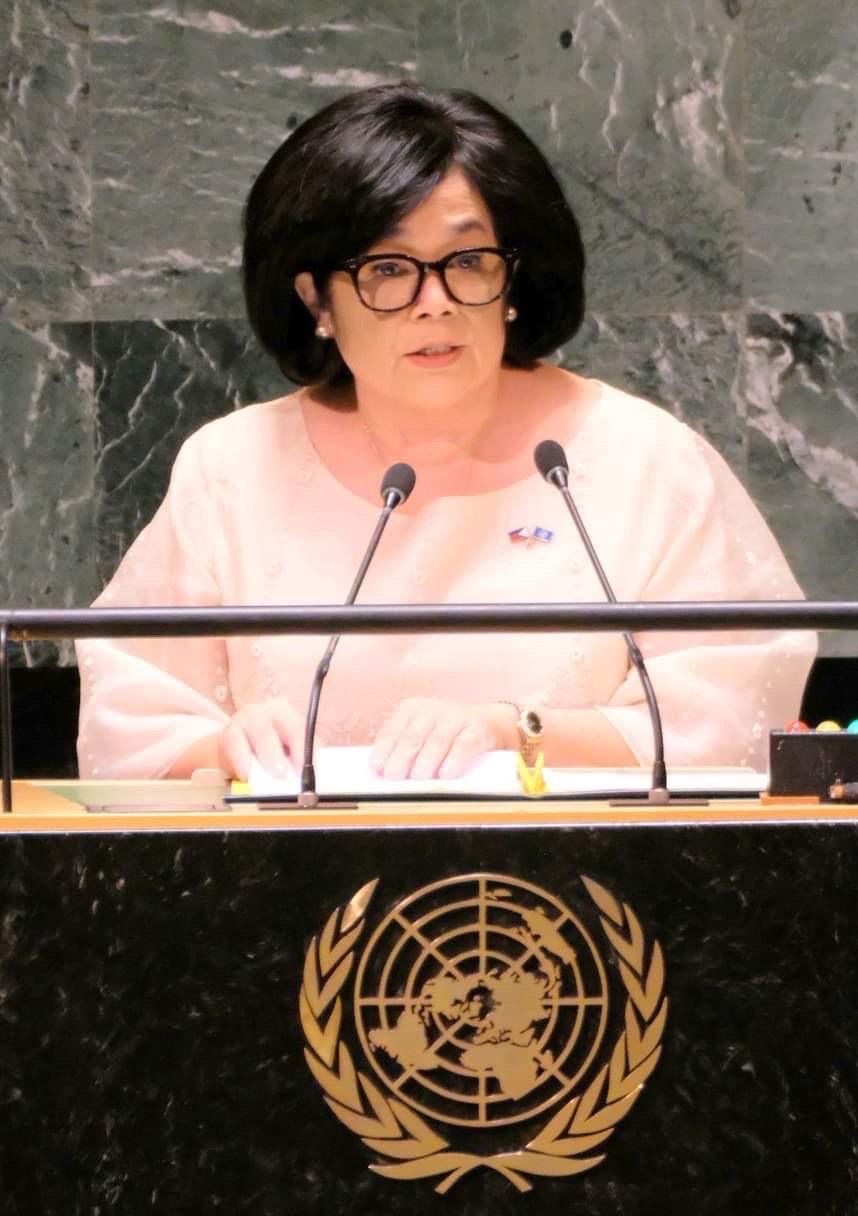 Department of Environment and Natural Resources Secretary Toni Loyzaga at the United Nations
