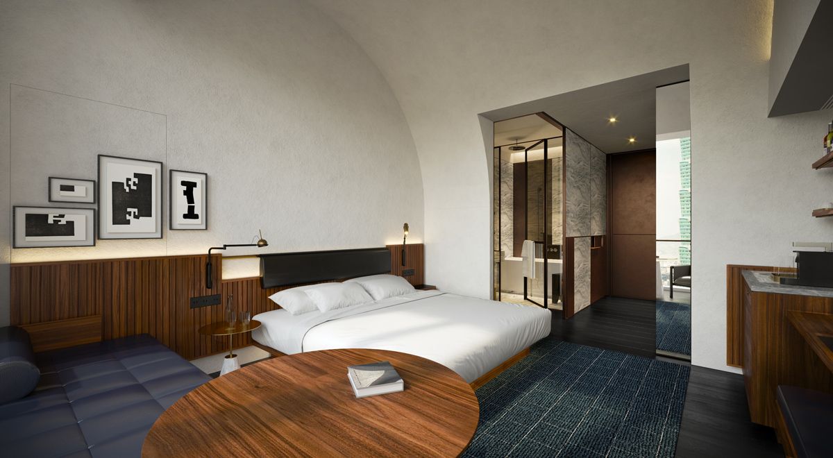 The handsome Standard Room at Andaz Taipei