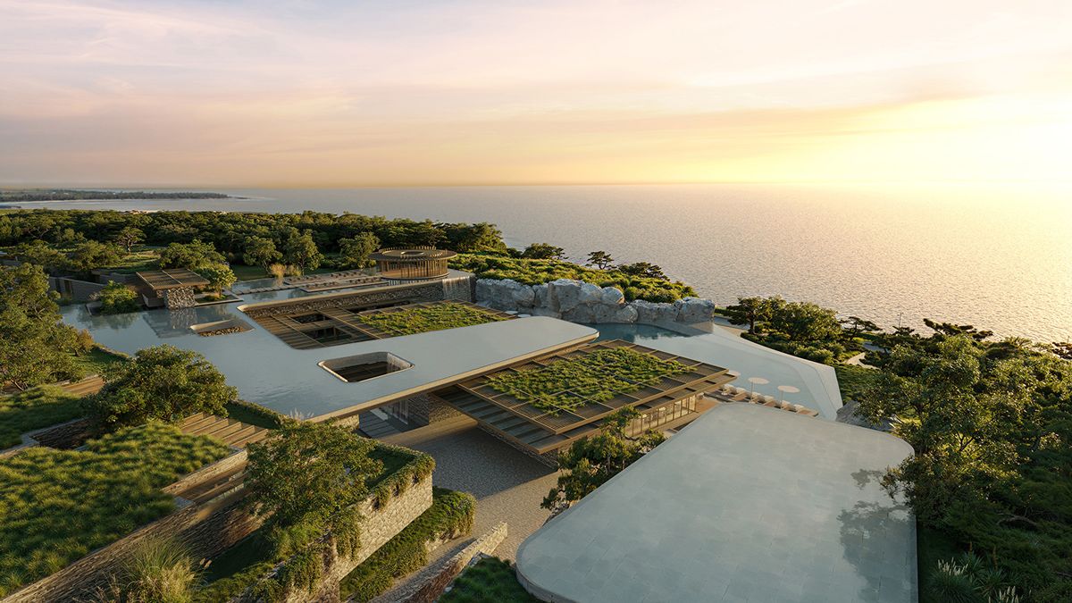 An aerial view of Capella Kenting, Taiwan’s first world-class hospitality enclave, located on the west coast of the Hengchun Peninsula