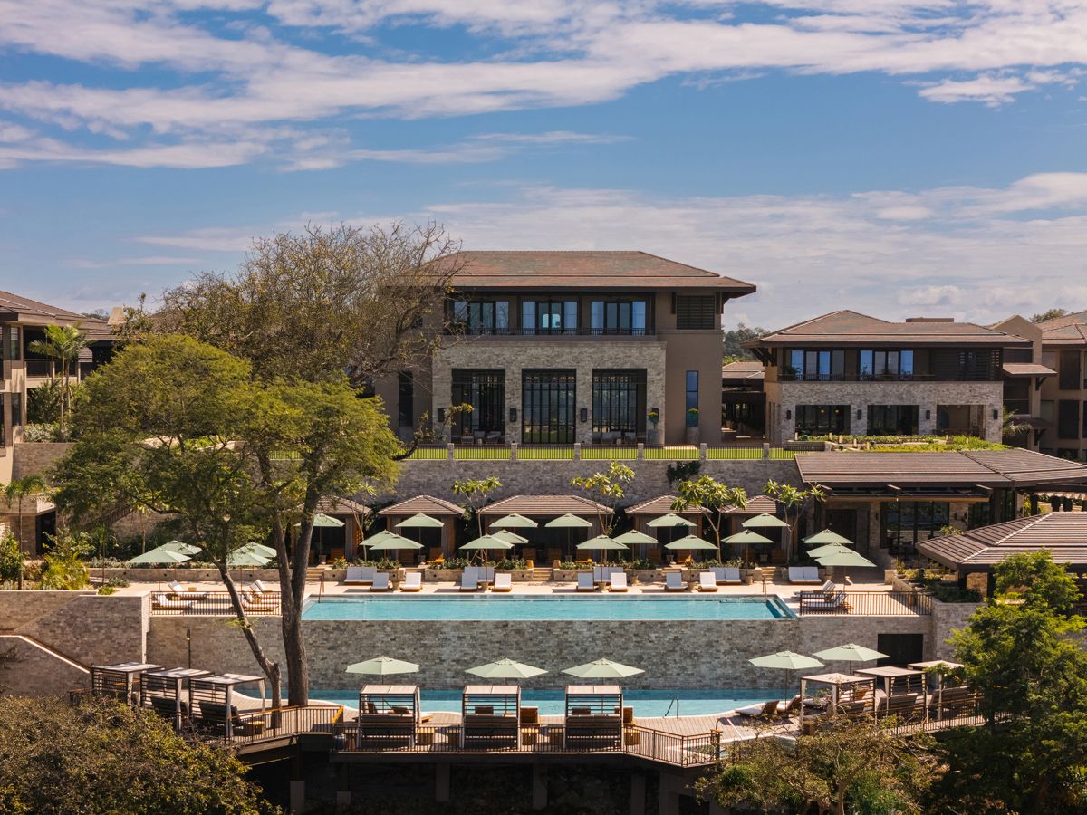 View of the pool decks at Nekajui