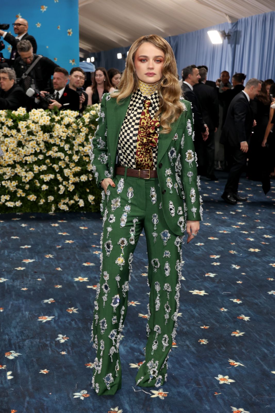 NEW YORK, NEW YORK - MAY 05: Joey King attends the 2025 Met Gala Celebrating "Superfine: Tailoring Black Style" at Metropolitan Museum of Art on May 05, 2025 in New York City. (Photo by John Shearer/WireImage)