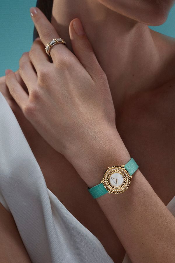 Tiffany & Co. Rope Watch with white mother-of-pearl dial
