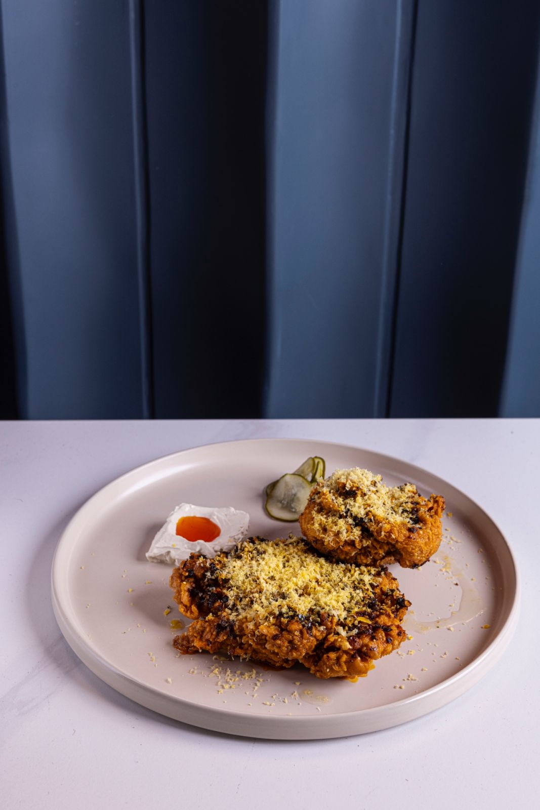 Fried chicken inasal at Offbeat Bistro by chefs Don Baldosano and Angelo Comsti (Photo by Jar Concengco)