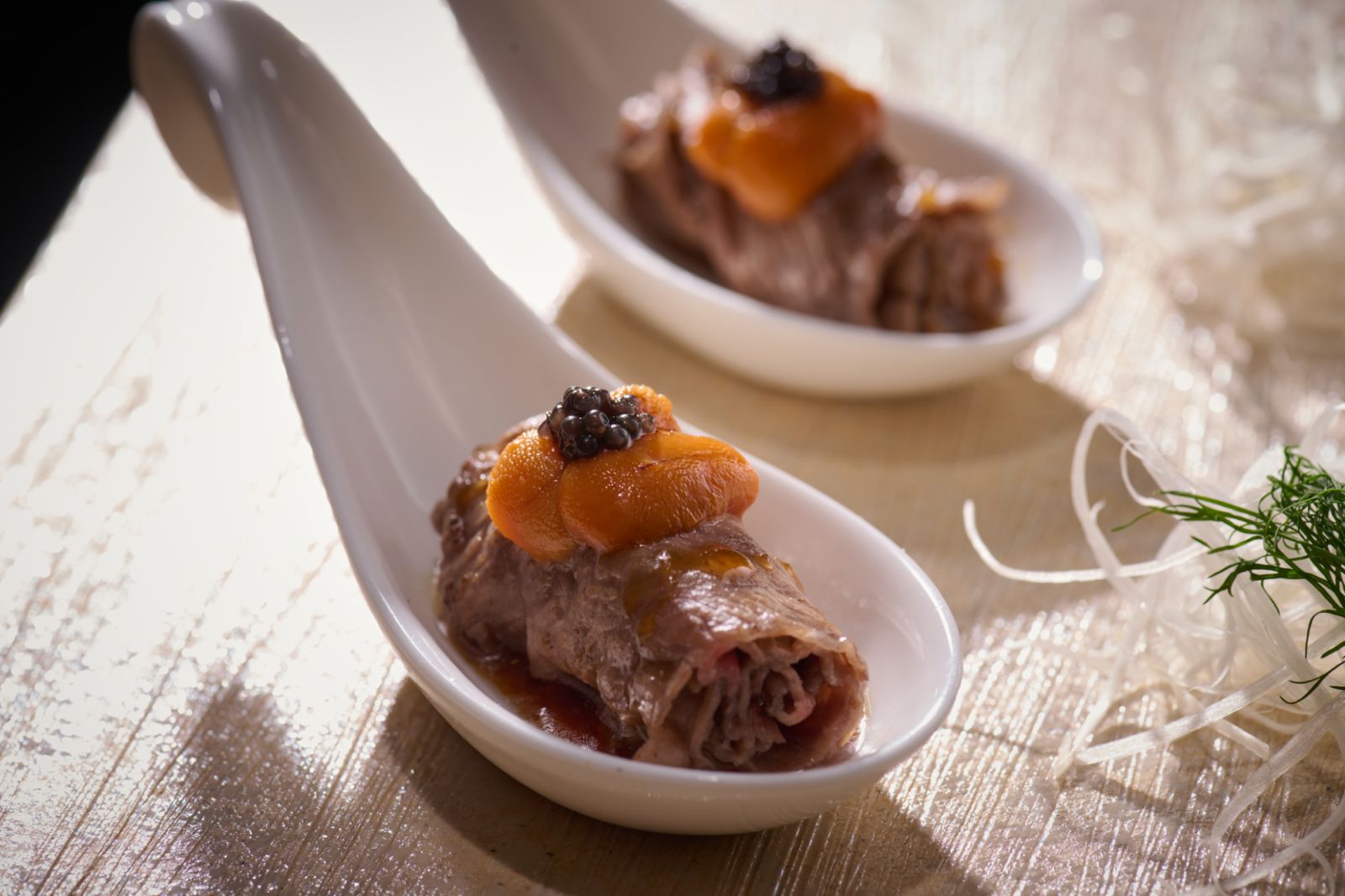 Uni on seared sirloin (Image: Asumo)