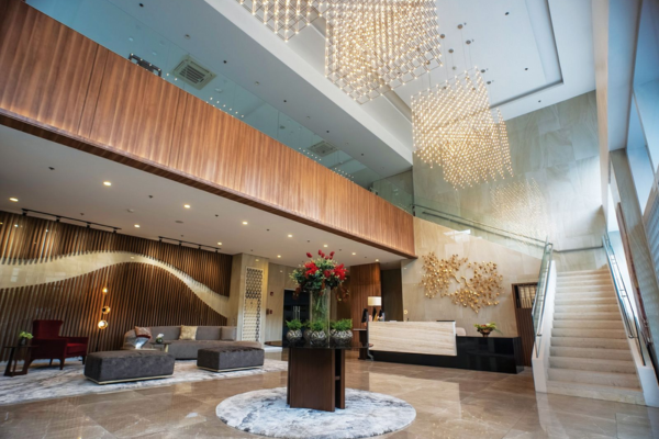 The modernised lobby of Fortune Hill (Photo: courtesy of Fortune Hill)
