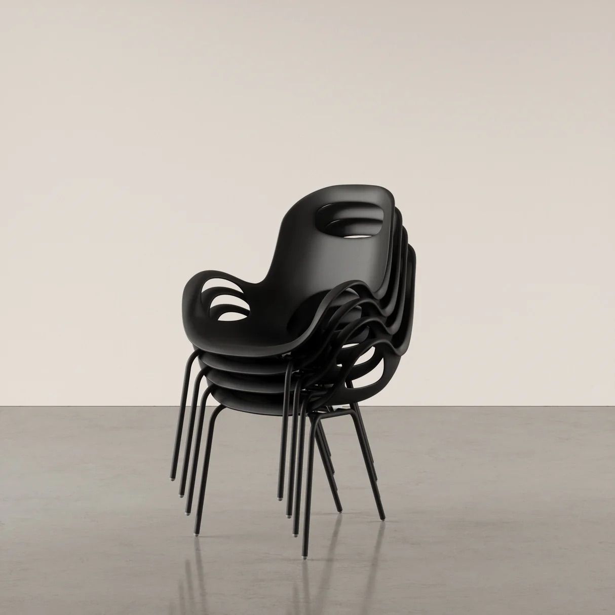 Karim Rashid’s Oh Chair for Umbra with flowing organic forms echo the Y2K design movement’s fascination with blobject aesthetics (Photo: Umbra)