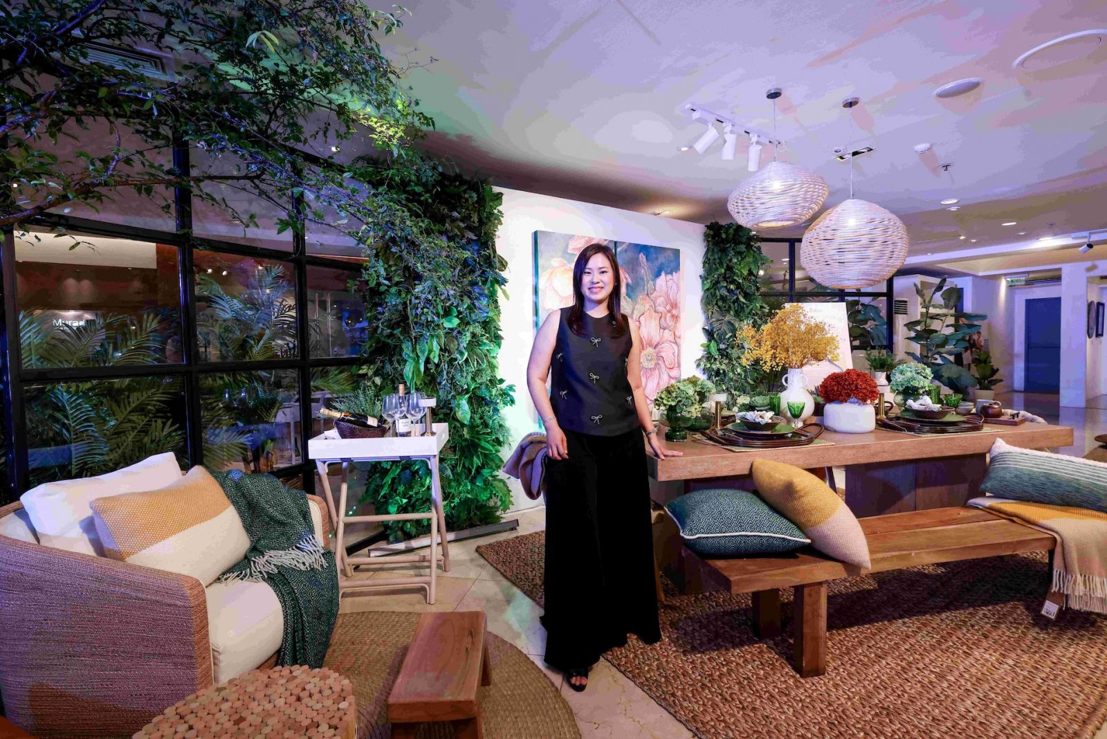 Idr. Ann Dee-Santiago, pictured with her vignette for Rustan's Designer's Circle 2025, took up Interior Design at the Philippine School of Interior Design (PSID) and graduated Valedictorian and Summa Cum Laude in 2005. She was ranked top 5 in the interior design board exam in 2006. She believes that being an interior designer is not just about creating beautiful spaces, but should also be about problem-solving.